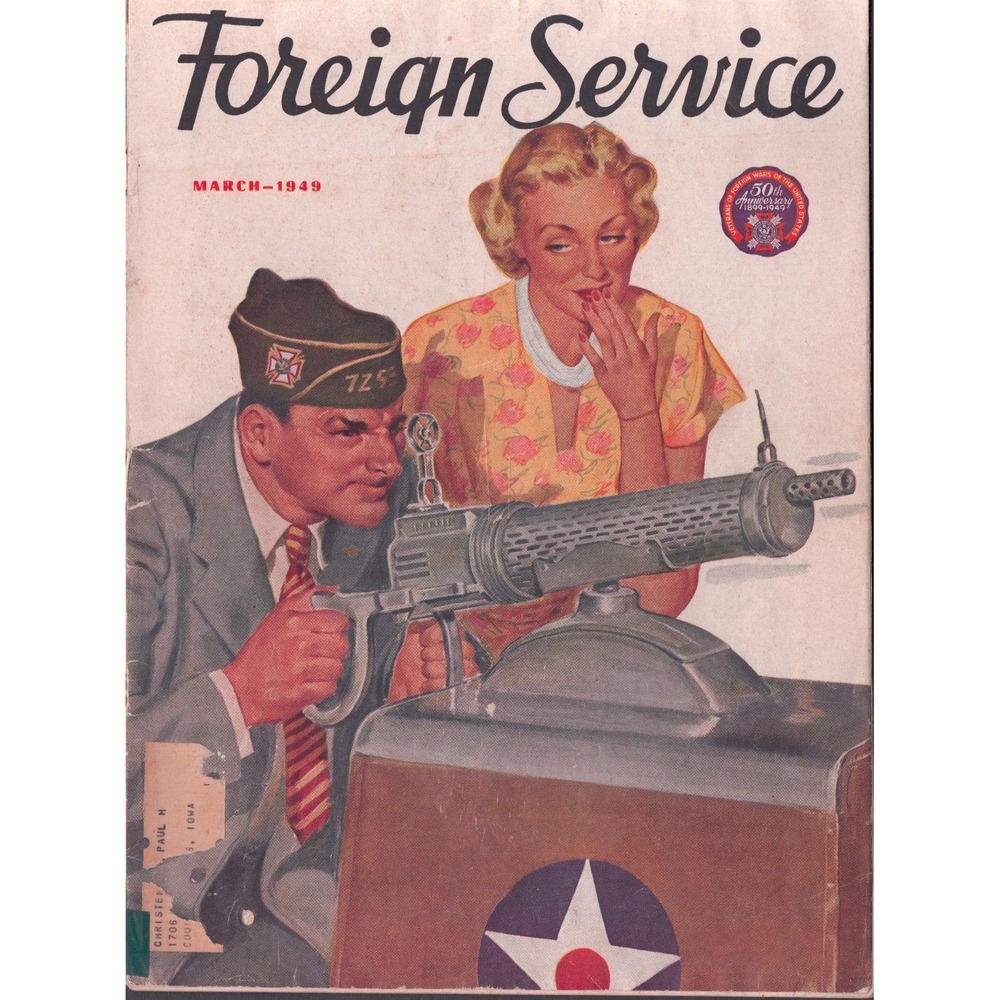 Foreign Service Magazine March 1949 VFW 50th Anniversary Cover
